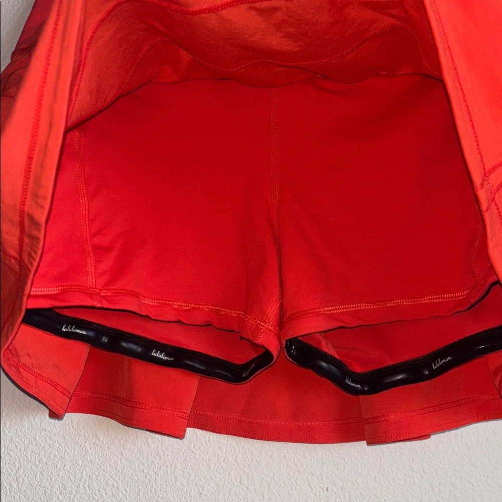 Lululemon Pace Revival Orange Skirt Size 6 - Picture 4 of 9